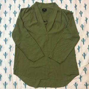Mossimo sheer Olive blouse